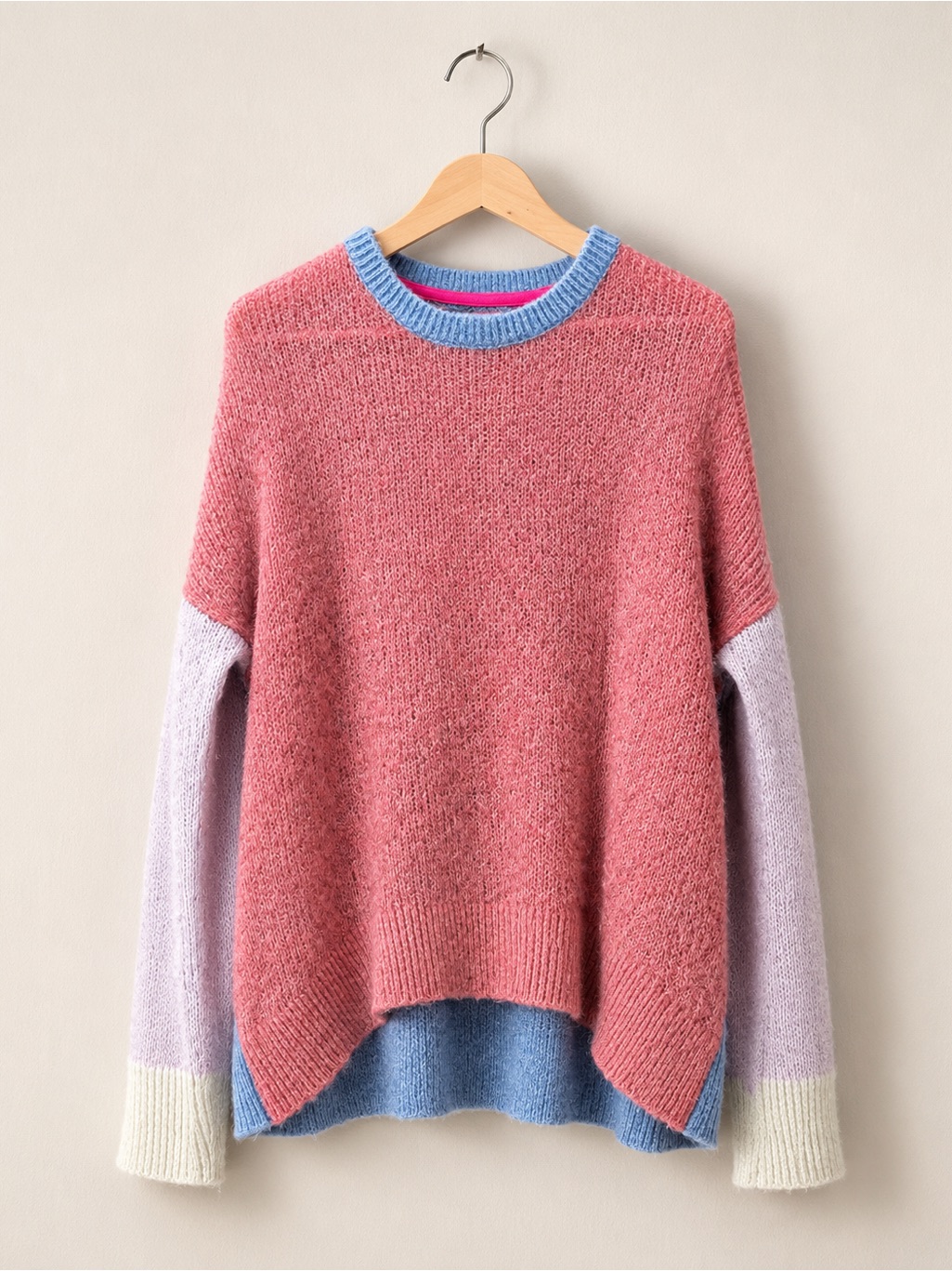 Anthropologie Sundry Wool Cashmere Blend Colorblock Lightweight Sweater Size M
